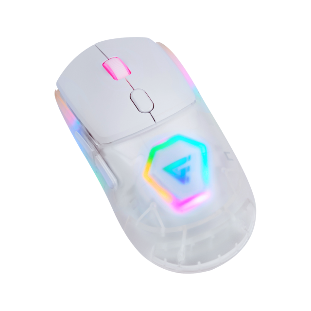 Mouse Inalámbrico Game Factor MOW700-WH | 26,000 DPI | Sensor Pixart 3395 | Baja Latencia | 3 carcasas intercambiables | MOW700-WH