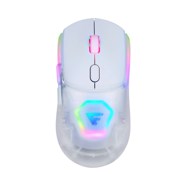 Mouse Inalámbrico Game Factor MOW700-WH | 26,000 DPI | Sensor Pixart 3395 | Baja Latencia | 3 carcasas intercambiables | MOW700-WH