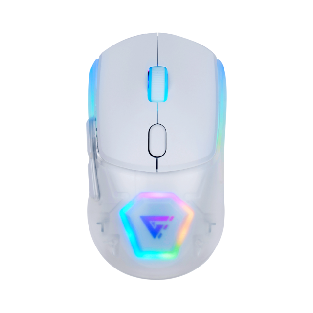 Mouse Inalámbrico Game Factor MOW700-WH | 26,000 DPI | Sensor Pixart 3395 | Baja Latencia | 3 carcasas intercambiables | MOW700-WH