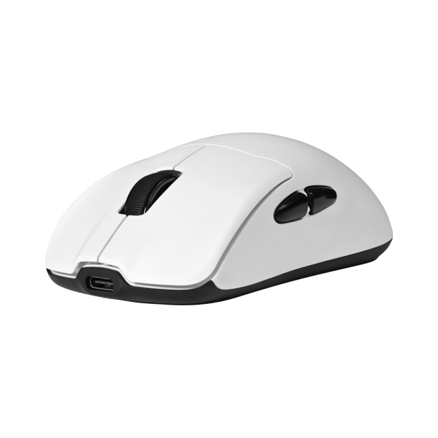 Mouse Inalámbrico Game Factor MOW800 | 26,000 DPI | Sensor Pixart 3395 | Incluye Base Magnetica RGB | 80hrs Batería recargable | Color Blanco | MOW800-WH