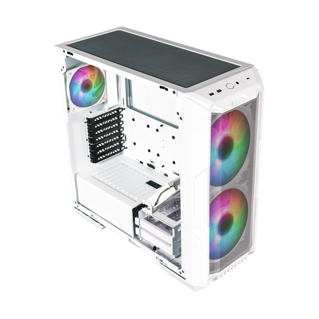 Gabinete Cooler Master HAF 500 | ATX / M-ATX / ITX | 3 ventiladores preinstalados | Color Blanco | H500-WGNN-S00