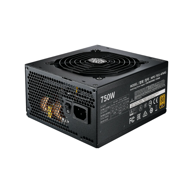 Fuente de Poder Cooler Master MWE Gold 750 V2 | 750W |  80 PLUS Gold | 1500 RPM | 120mm | 24-pin ATX | MPE-7501-AFAAG-U2