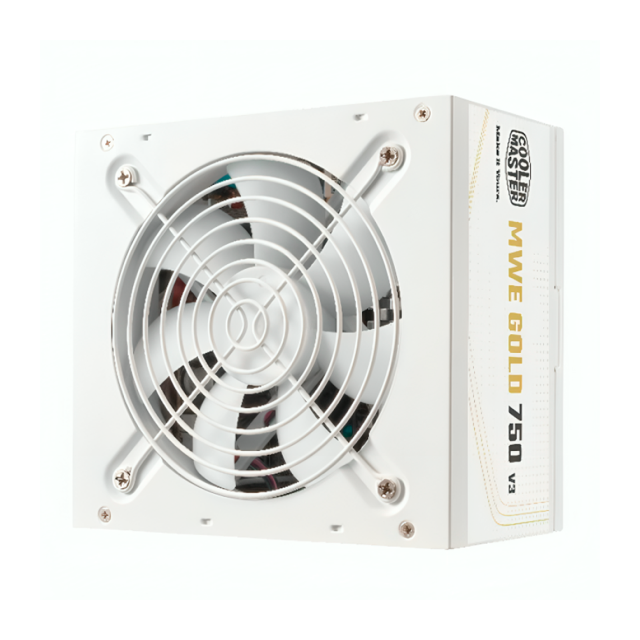 Fuente de Poder Cooler Master MWE Gold 750 V3 ATX 3.1 | 750W | 80 PLUS Gold | 24-pin ATX | 120 mm | No Modular | Blanco | MPE-7506-ACAG-GUS
