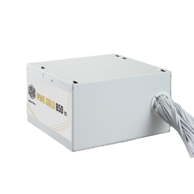 Fuente de Poder Cooler Master MWE Gold 850 V3 ATX 3.1 | 850W | 80 PLUS Gold | 24-pin ATX | 120 mm | No Modular | Blanco | MPE-8506-ACAG-GUS