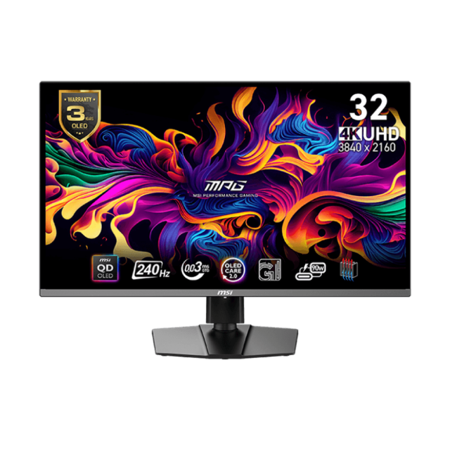 Monitor Gamer MSI MPG 321URX QD-OLED | 31.5" | QD-OLED | 3840x2160 (UHD / 4K) | 250 Nits | 48 ~ 240Hz | 0.03ms (GtG) | Adaptive-Sync | MPG 321URX QD-OLED