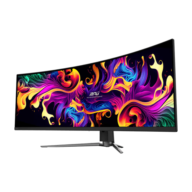 Monitor Gamer Curvo MSI MPG 491CQP QD-OLED | 49" | 5120 x 1440 (DQHD) | QD-OLED | 144Hz | 0.03 ms (GTG) | 1800R | Adaptive-Sync / HDR | HDMI 2.1 / DisplayPort 1.4a / USB-C / Jack 3.5 mm | Negro | MPG 491CQP QD-OLED