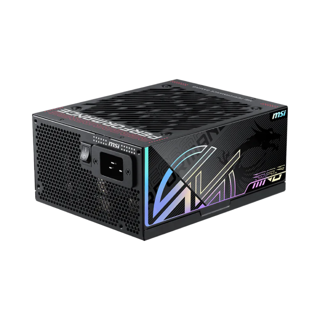 Fuente de Poder MSI MPG Ai1300TS PCIE5 | 1300W | 80 PLUS Titanium | 135mm | Full Modular | Compatible con ATX 3.1 y PCIe 5.1 | Negro | MPG Ai1300TS PCIE5