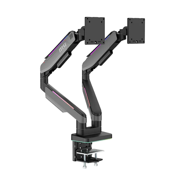 Soporte para 2 Monitores MSI MPG MT201R V2 | 17" a 35" | Hasta 20 kg | Compatible con VESA | RGB | Negro | MPG MT201DR V2