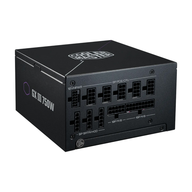 Fuente de Poder Cooler Master GX III Gold 750 | 750W | 80 PLUS Gold | 24-pin ATX 3.0 | 160 mm | Full Modular | Negro | MPX-7503-AFAG