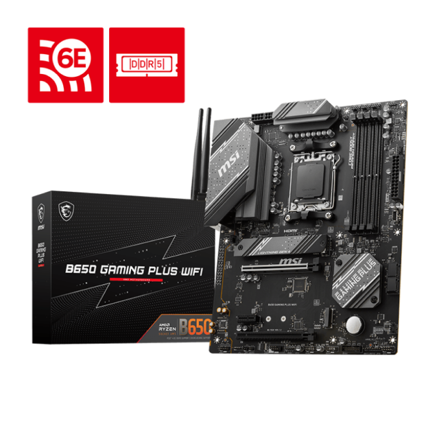 Tarjeta Madre MSI B650 Gaming Plus WiFi | ATX | AM5 | DDR5 | WiFi + Bluetooth | B650 Gaming Plus WiFi