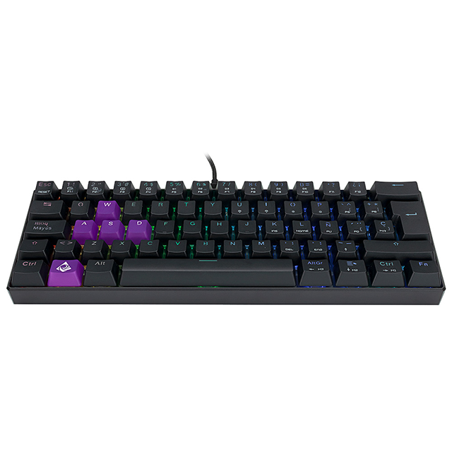 Teclado Gamer Munfrost Dark Moon - Mecánico - Switch Gateron Azul - 60% - Alámbrico - Español - Negro - ARGB