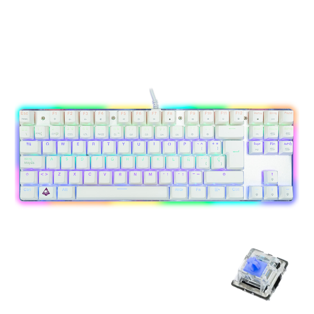 Teclado Alámbrico Mecánico Munfrost Deimos | TKL / 87 Teclas | Switches Gateron Blue | ARGB | Español 