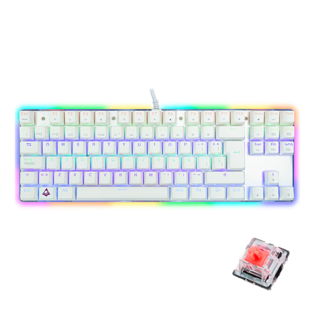 Teclado Alámbrico Mecánico Munfrost Deimos | TKL / 87 Teclas | Switches Gateron Red | ARGB | Español 