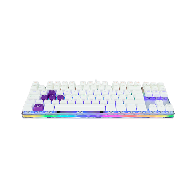 TECLADO GAMER MECANICO MUNFROST DEIMOS BLANCO SWITCH BLUE ARGB USB TKL EN ESPAÑOL