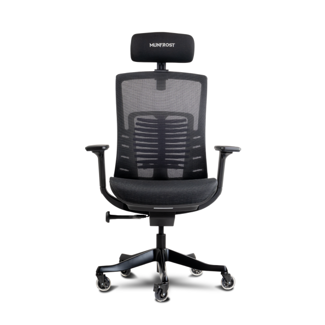 Silla Gamer Munfrost Nash | Negro| Soporte lumbar ajustable | Descansabrazos 3D | Ruedas tipo patín con seguro | Hasta 180kg | MFMSINIB