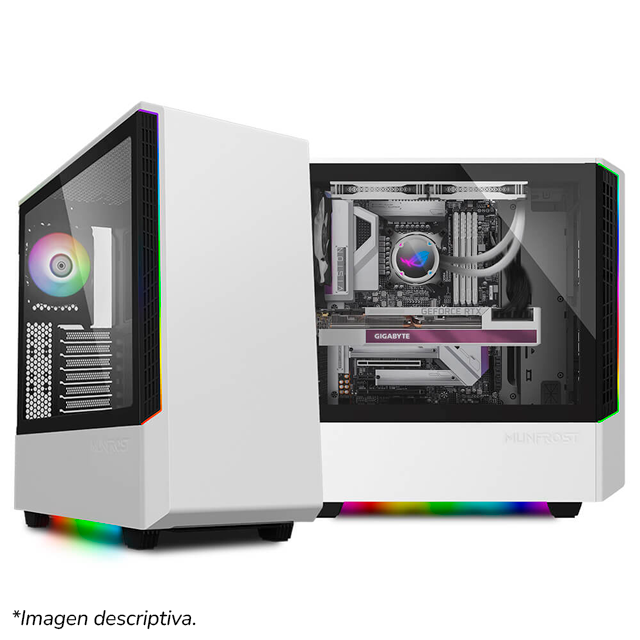 Gabinete Munfrost Panda | Blanco | RGB | ATX | 1 ventilador ARGB preinstalado | MFG.T802