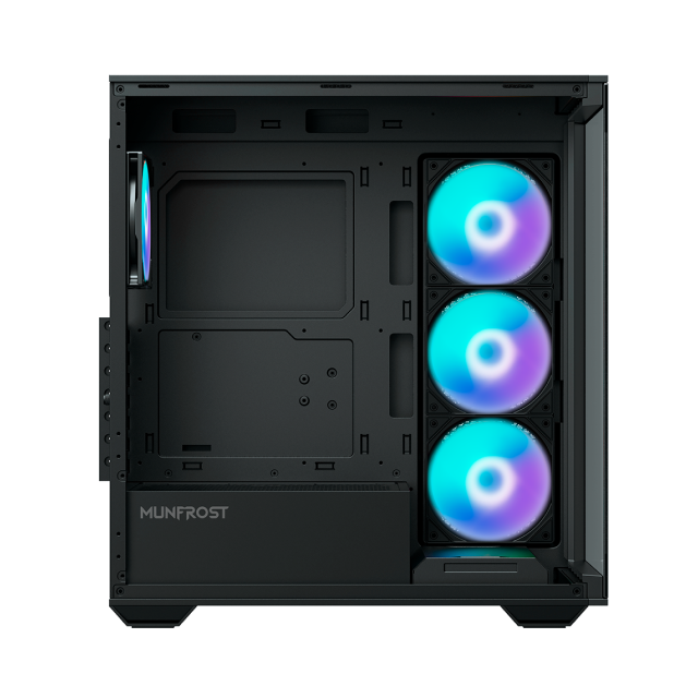 Gabinete Munfrost Polaris Black | ATX / mATX / ITX | 4 Ventiladores ARGB incluidos | Cristal Templado | CGPOLARISBMFT