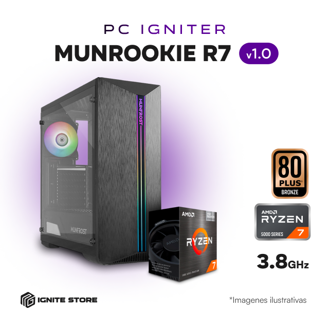 PC IGNITER MUNROOKIE R7 5700G - 16GB + 500GB