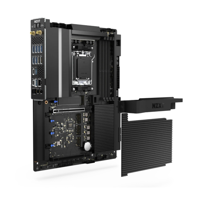 Tarjeta Madre NZXT N9 X870E | ATX | Socket AM5 | 4 x DDR5 | Wi-Fi 7 / Bluetooth v5.4 | RGB | Color Negro | N9-X87XT-B1