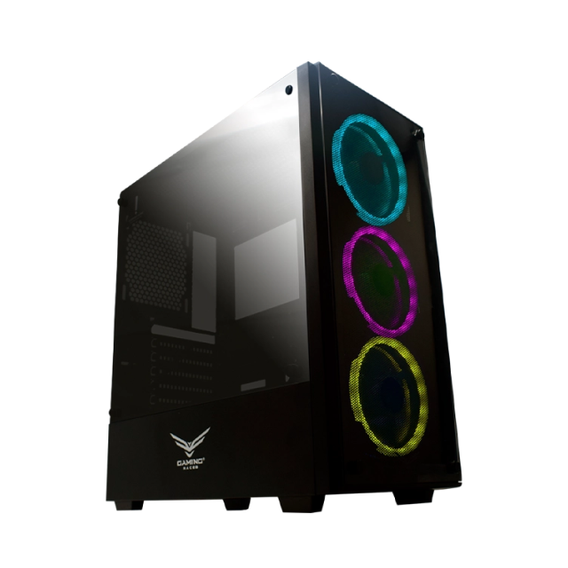 Gabinete Gamer Naceb Player | ATX | 3 Ventiladores preinstalados | Cristal Templado | Color Negro | USB 3.0 | NA-0603