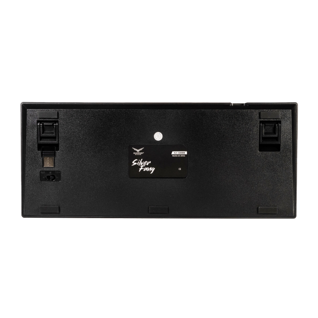 Teclado Mecánico Naceb Silver Fang | 75% | Switch Café | Tres Modos de Conexión | Inalámbrico 2.4Ghz / Bluetooth 5.0 / Cable USB-A | RGB | Negro / Verde | Español | NA-0969