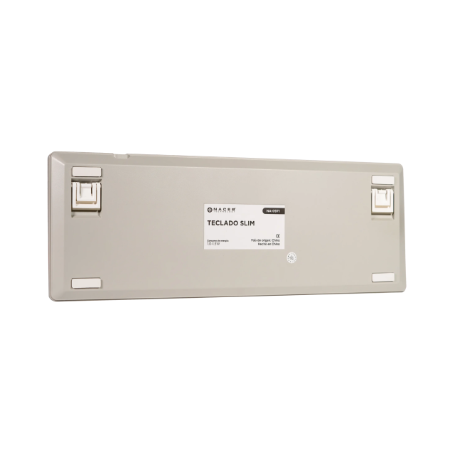 Teclado Gamer Alámbrico Mecánico Naceb Slim | 95% | Switch Red | Español | RGB | Blanco / Gris | NA-0971