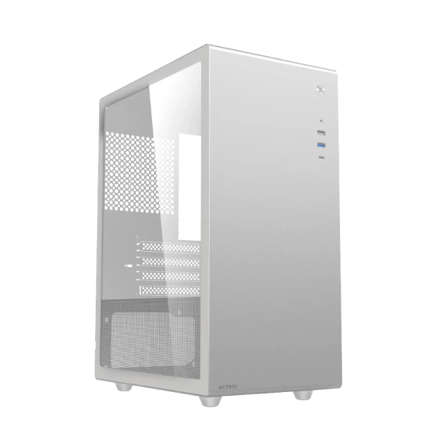 Gabinete Mini Torre | Acteck NEUSS PRO GI717 ELITE SERIES| Mini-ATX |1x USB 3.0 + 1x USB 2.0 + 1x USB-C 3.1|Blanco| AC-936002