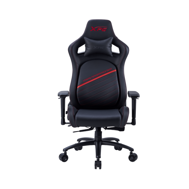 Silla Gamer XPG NEXUS PLUS | Hasta 125 kg | Soporte Lumbar Dinámico | Reposabrazos 4D | Estrella de Acero | Inclinación de Hasta 155 Grados | Negro / Rojo | NEXUS PLUS-RDCWW
