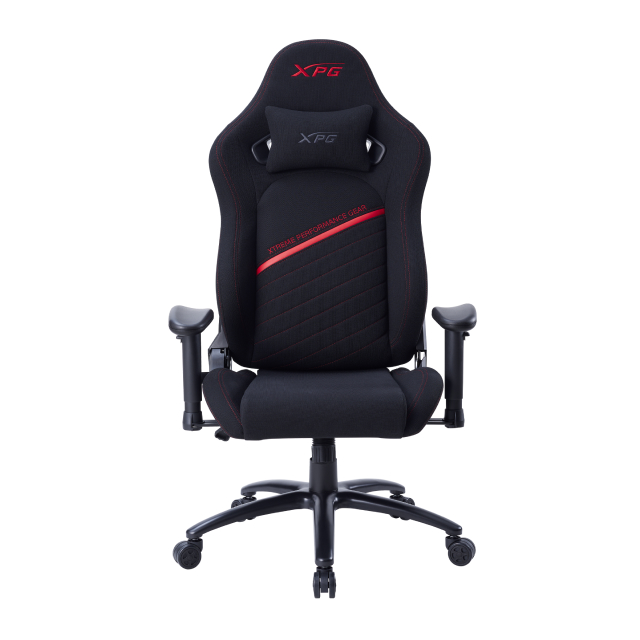 Silla Gamer ADATA XPG Nexus | Inclinación de 155° | Hasta 125 kg | Tela Repelente al Agua | Base de Acero | Negro / Rojo | NEXUS-RDCWW