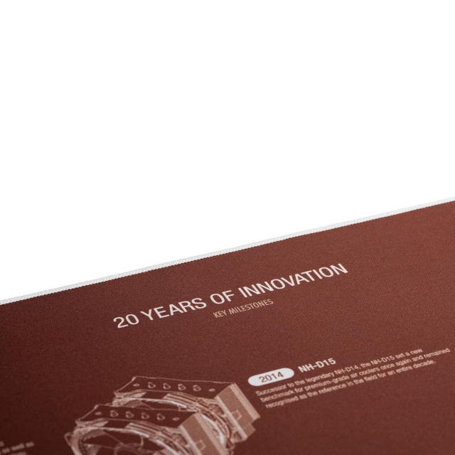 Mousepad Gamer Noctua NP-DM3 | 900 x 400 x 4 mm | Bordes con Costura | Base Antideslizante | Edición del 20° Aniversario | Café | NP-DM3