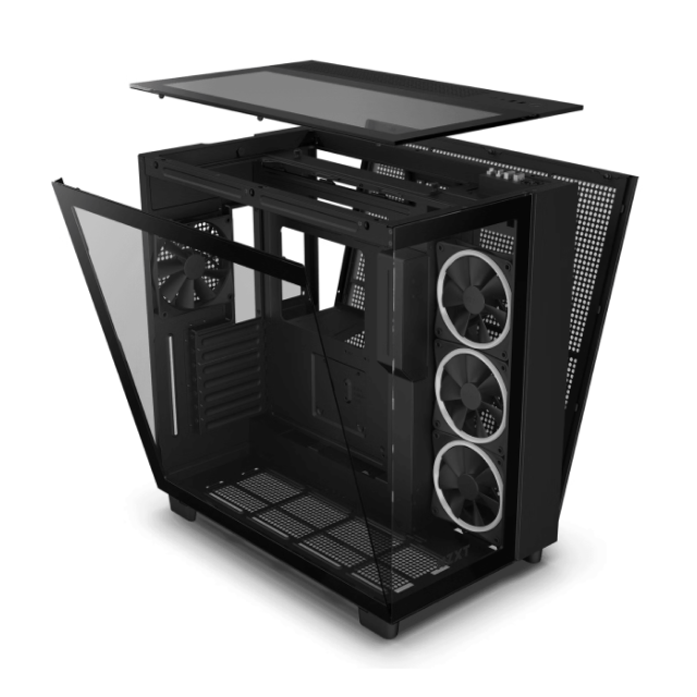 GABINETE NZXT H9 ELITE NEGRO | 3 VENTILADORES RGB CRISTAL TEMPLADO | CM-H91EB-01