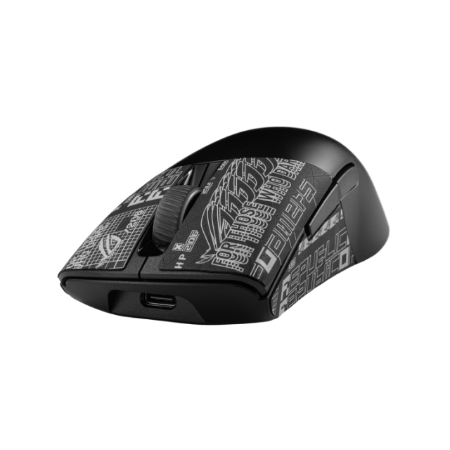 Mouse Gamer Inalámbrico ASUS ROG Keris Wireless AimPoint | Hasta 119 Horas de Batería | Hasta 36000 DPI | Sensor Óptico ROG AimPoint | 75 g | 2.4GHz / Bluetooth / USB | Incluye Cinta Antideslizante Precortada | RGB | Negro | P709 ROG KERIS WL AIMPOINT/BLK