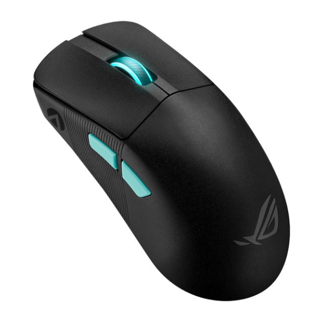 Mouse Gamer Inalámbrico ASUS ROG Harpe Ace Aim Lab Edition | Hasta 36000 DPI | Sensor Óptico ROG AimPoint | 54 g | Hasta 90 Hrs de Batería | Cable USB / ROG SpeedNova 2.4 GHz / Bluetooth | RGB Aura Sync | Negro | 90MP02W0-BMUA00