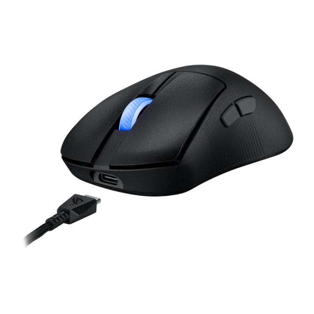 Mouse Gamer Inalámbrico ASUS ROG Keris II Ace | Hasta 107 Horas de Batería | Hasta 42000 DPI | Sensor Óptico ROG AimPoint Pro | 54 g | 2.4GHz / Bluetooth / USB-A | RGB | Negro | P714 ROG KERIS II WL ACE/BLK