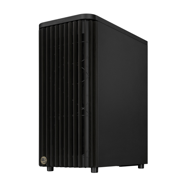 Gabinete ASUS ProArt PA401 Wood Edition | Media Torre | ATX / Micro-ATX / Mini-ITX | USB 3.2 | 3 Ventiladores Preinstalados | Panel Frontal de Madera | Cristal Templado | Negro | PA401/BK/WOOD/TG