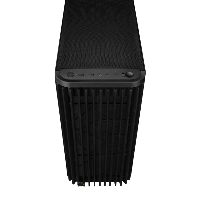 Gabinete ASUS ProArt PA401 Wood Edition | Media Torre | ATX / Micro-ATX / Mini-ITX | USB 3.2 | 3 Ventiladores Preinstalados | Panel Frontal de Madera | Cristal Templado | Negro | PA401/BK/WOOD/TG