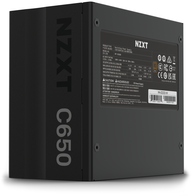 FUENTE DE PODER NZXT C650 650W 80+ GOLD MODULAR / PA-6G1BB-US