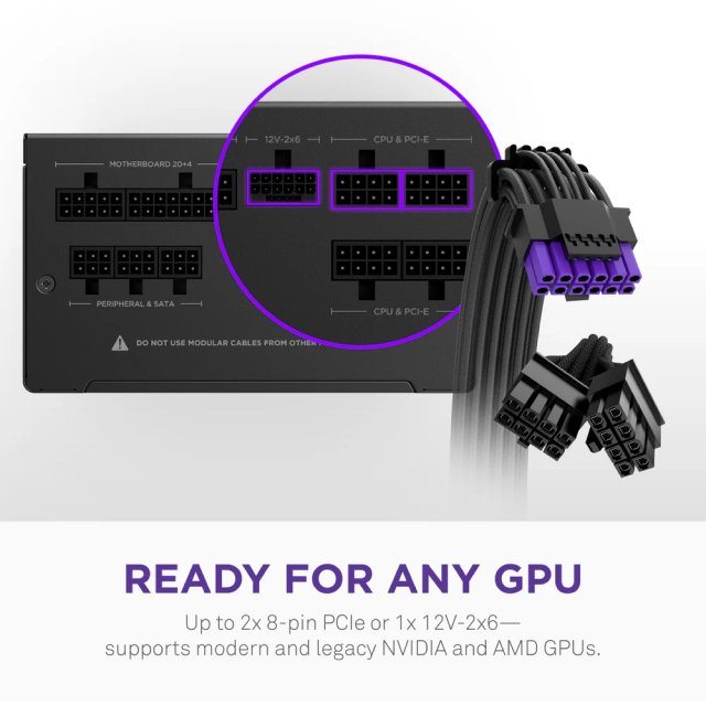 Fuente de Poder NZXT C750 Gold Core | 750W | 80 PLUS Gold | 24-pin ATX 3.1 | 150 mm | Full Modular | Negro | PA-7G3BB-US