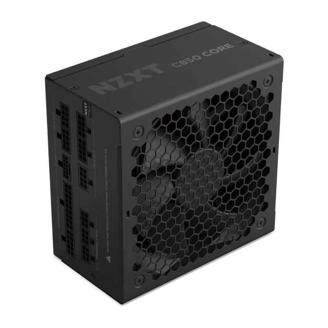 Fuente de Poder NZXT C850 Gold Core | 850W | 80 PLUS Gold | 24-pin ATX 3.1 | 150 mm | Full Modular | Negro | PA-8G3BB-US