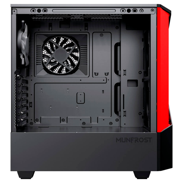 Gabinete Gamer Munfrost - Panda PRO Negro/Rojo - E-ATX - Mid-Tower - MFGPAPBR