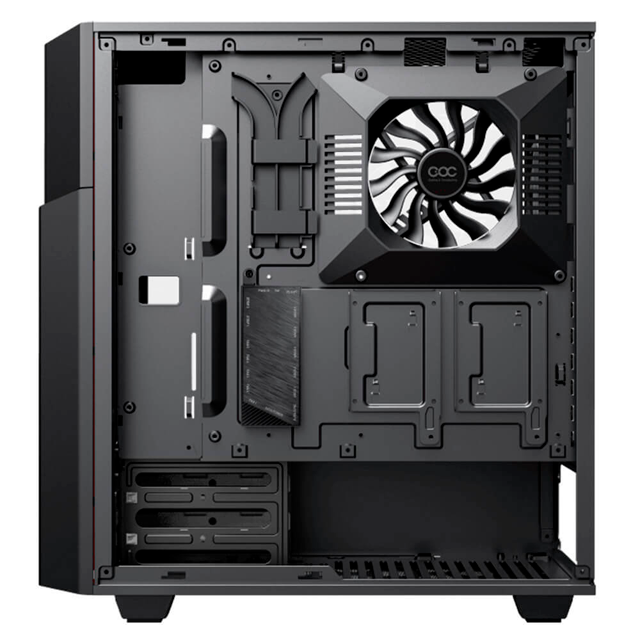 Gabinete Gamer Munfrost - Panda PRO Negro/Rojo - E-ATX - Mid-Tower - MFGPAPBR