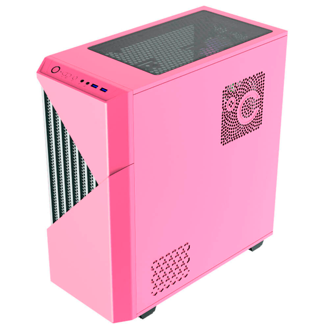 Gabinete Munfrost Panda Pro Rosado | E-ATX | 2 ventiladores ARGB y 1 ventilador preinstalado | MFGPAPPW