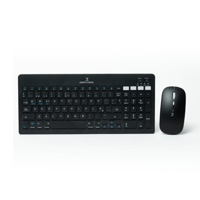 Kit de Teclado y Mouse PERFECT CHOICE Zebrary | Recargable Inalámbrico | Color Negro | Español | PC-201373