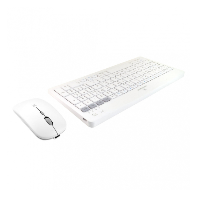 Kit de Teclado y Mouse Inalámbrico Perfect Choice Zebrary | Bluetooth (Receptor USB) | Español | Blanco | PC-201380