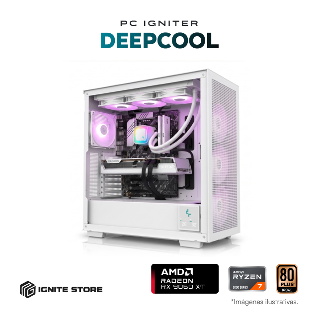 PC Gamer Igniter DeepCool | R7 5700G | RX 9060 XT 8GB | 16GB de RAM | SSD 1TB