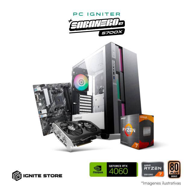 PC IGNITER SABANERO - R7 5700X + RTX 4060