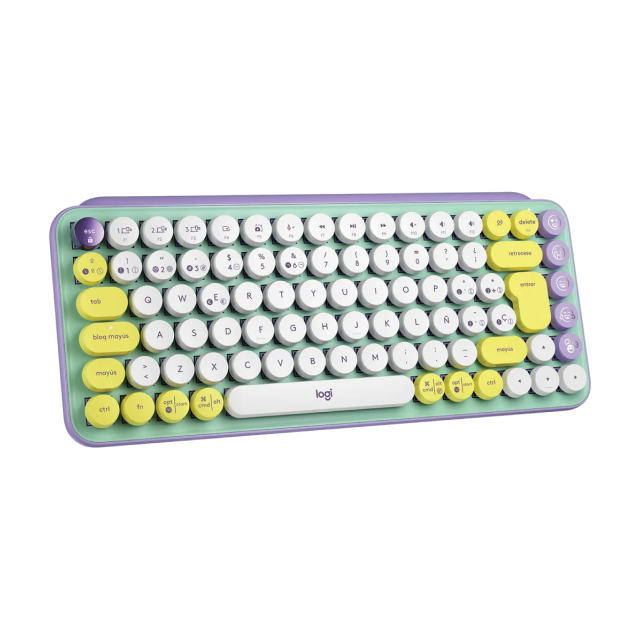 Teclado mecánico inalámbrico Logitech POP Keys | Teclas especiales | Interruptores mecánicos | Color Daydream | 920-010714