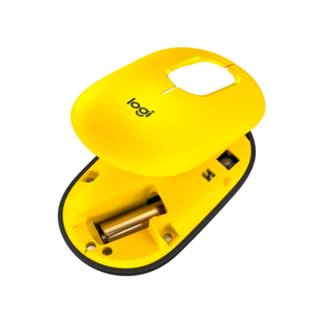 Mouse Inalámbrico Logitech POP | Óptico | Bluetooth | Función de emojis personalizable | 1000 - 4000 DPI | Amarillo / Blast | 910-006549 