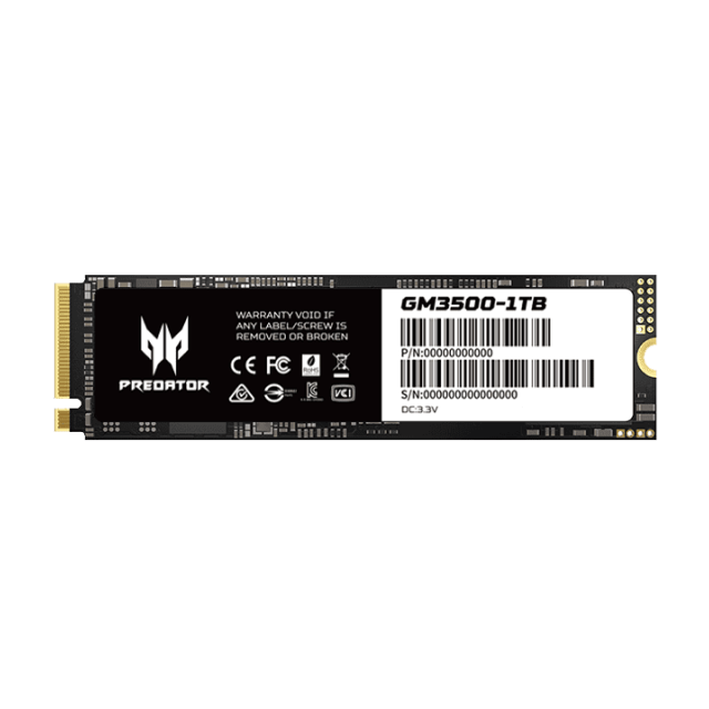 Unidad SSD Acer Predator GM7000 | 1TB | M.2 | PCIe4 | NVMe 1.4 | Hasta 7400MB/s Lectura | Hasta 6400MB/s Escritura | BL.9BWWR.105