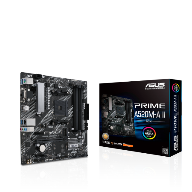 TARJETA MADRE ASUS PRIME A520M-A II/CSM MATX AM4 4DDR4 128GB - PRIME A520M-A II/CSM